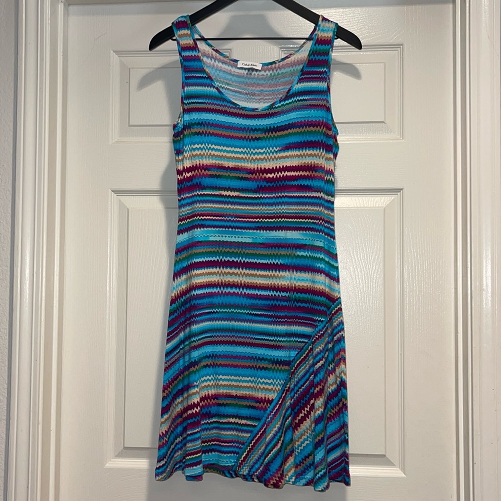 Calvin Klein Multicolor Striped Midi Dress
